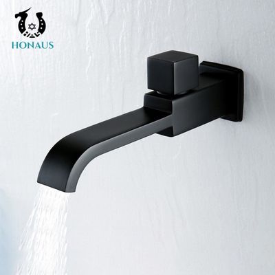 Extended All Copper In Wall Bathroom Faucet Hand Wash Basin Tap Electroplating