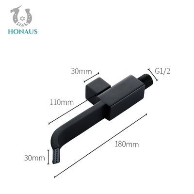 Extended All Copper In Wall Bathroom Faucet Hand Wash Basin Tap Electroplating