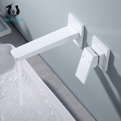 All Copper Wall Mounted Wash Basin Tap Embedded Customized Size
