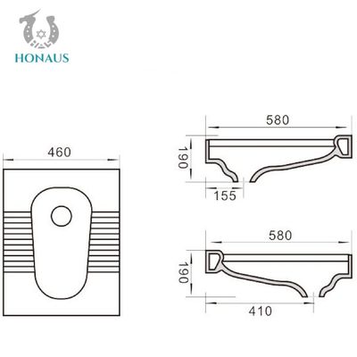 Public Water Closet Squatting Pan Toilet Hose Construction Stain Resistant