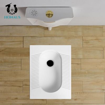 Economic Porcelain Hotel Squatting Pan Toilet Standard Size  Fully Glazed