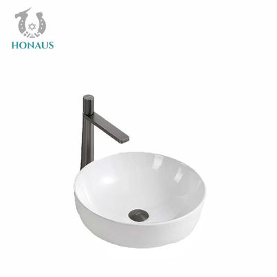 White Bathroom Countertop Basin 420*420*135mm