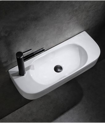 Ceramic 10-15L Large Bathroom Wall Hung Basin Customised Easy To Clean