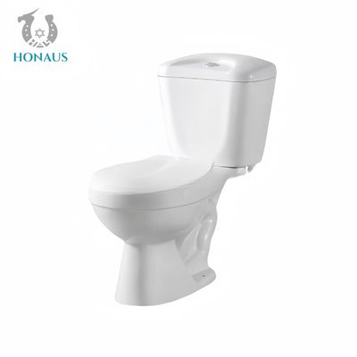 Elongated Ceramic Two Piece Toilet Bowl Floor Mounted S/P Trap 300mm