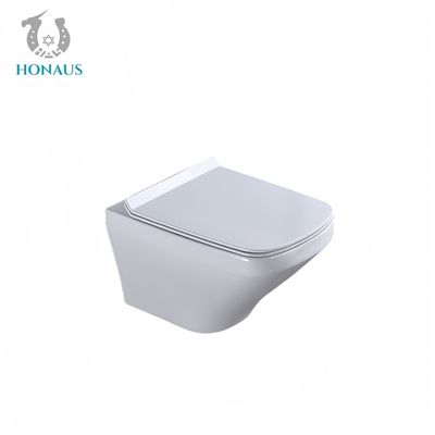 Dual Flush Wall Hung Toilet Bowl Concealed Cistern Modern WC P Trap 180mm