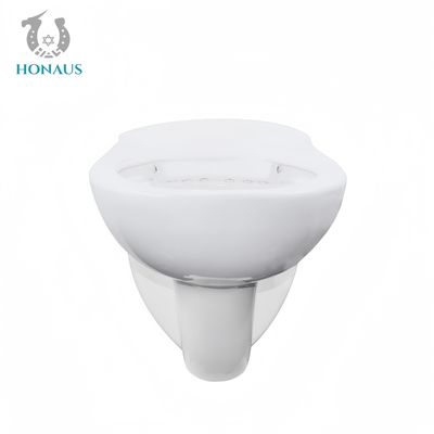 Traditional Wall Hung Toilet Bowl Strong Ceramic Easy Clean Glaze P Trap