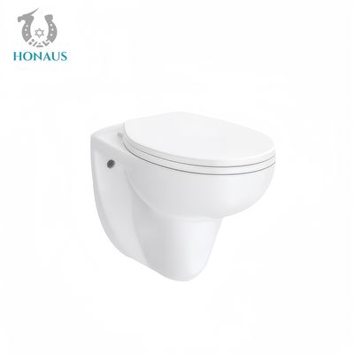 Traditional Wall Hung Toilet Bowl Strong Ceramic Easy Clean Glaze P Trap