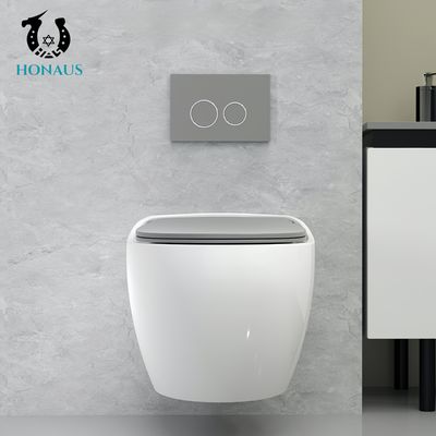 Egg Shape Wall Hung Toilet Bowl Multi Colors Fashion Apartment Dual Flush