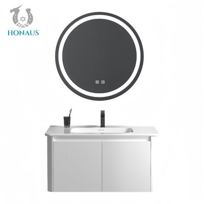 Floating Vanity Bathroom Wall Hung Bain Ceramic Bowl Large Storage Mirror