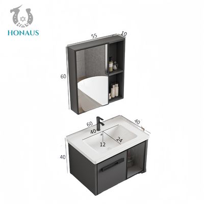 Luxury Vanity Bathroom Wall Hung Bain Ceramic Sink Modern ISO CE Easy Installation