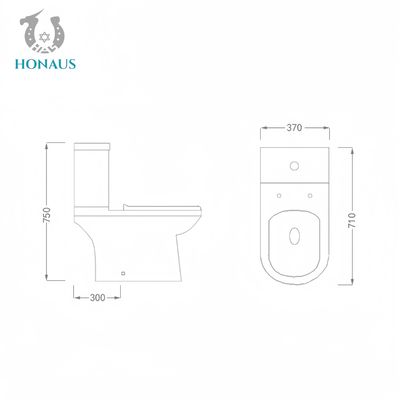 Ceramic White Dual Flush Toilet Bowl with Seat Cover Accessories