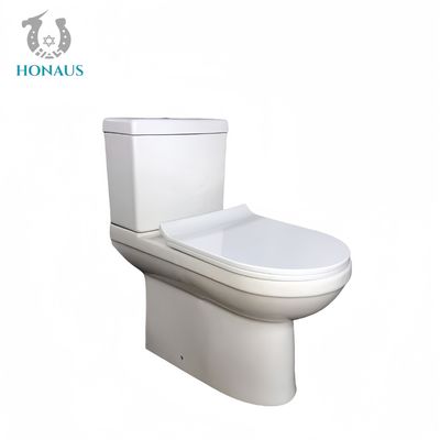 Ceramic White Dual Flush Toilet Bowl with Seat Cover Accessories