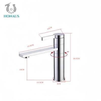 Classic Wash Basin Faucet Hotel Use Full Brass Body Chromed Surface Ceramic Valve