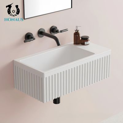 Modern Bathroom Wall Hung Bain Square Best Quality Ceramic White Black MOQ 50 Units