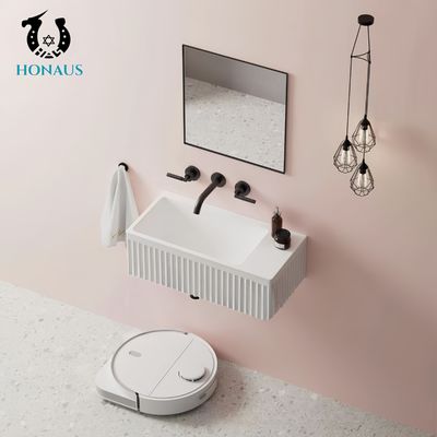 Modern Bathroom Wall Hung Bain Square Best Quality Ceramic White Black MOQ 50 Units