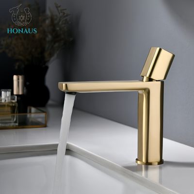 Modern Wash Basin Faucet Simplified Design Copper Body Luxury Hotel Apartment