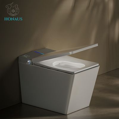 Rectangular Smart Intelligent Toilet Ceramic Night Light Multi Washes Auto Flush