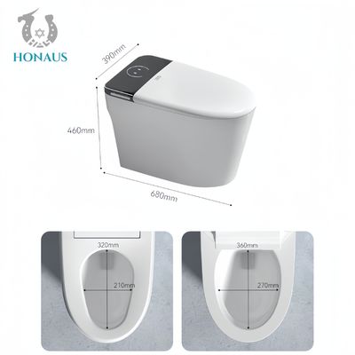 Luxury Smart Intelligent Toilet Ceramic Digital Screen Auto Lid Foam Shield
