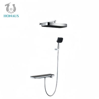 Luxury Concealed Valve Showers Four Outlets Multi Modes Spray Pressurized Chromed
