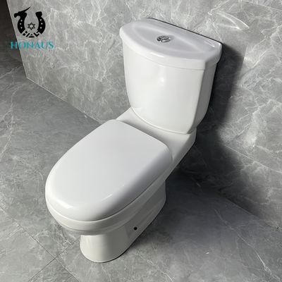 Project Use Two Piece Toilet Bowl Ceramic White Elongated Design 680*760*390mm