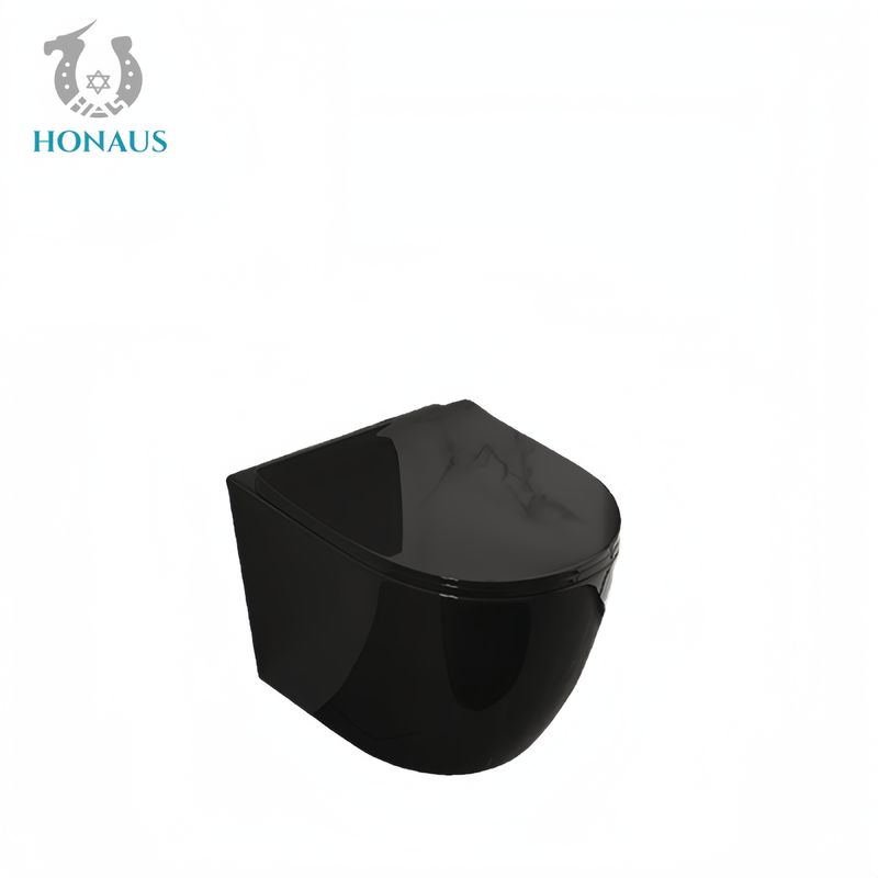 Luxury Bathroom Wall Hung Toilet Bowl Square Easy Cleaning P Trap 180mm Premium Ceramic